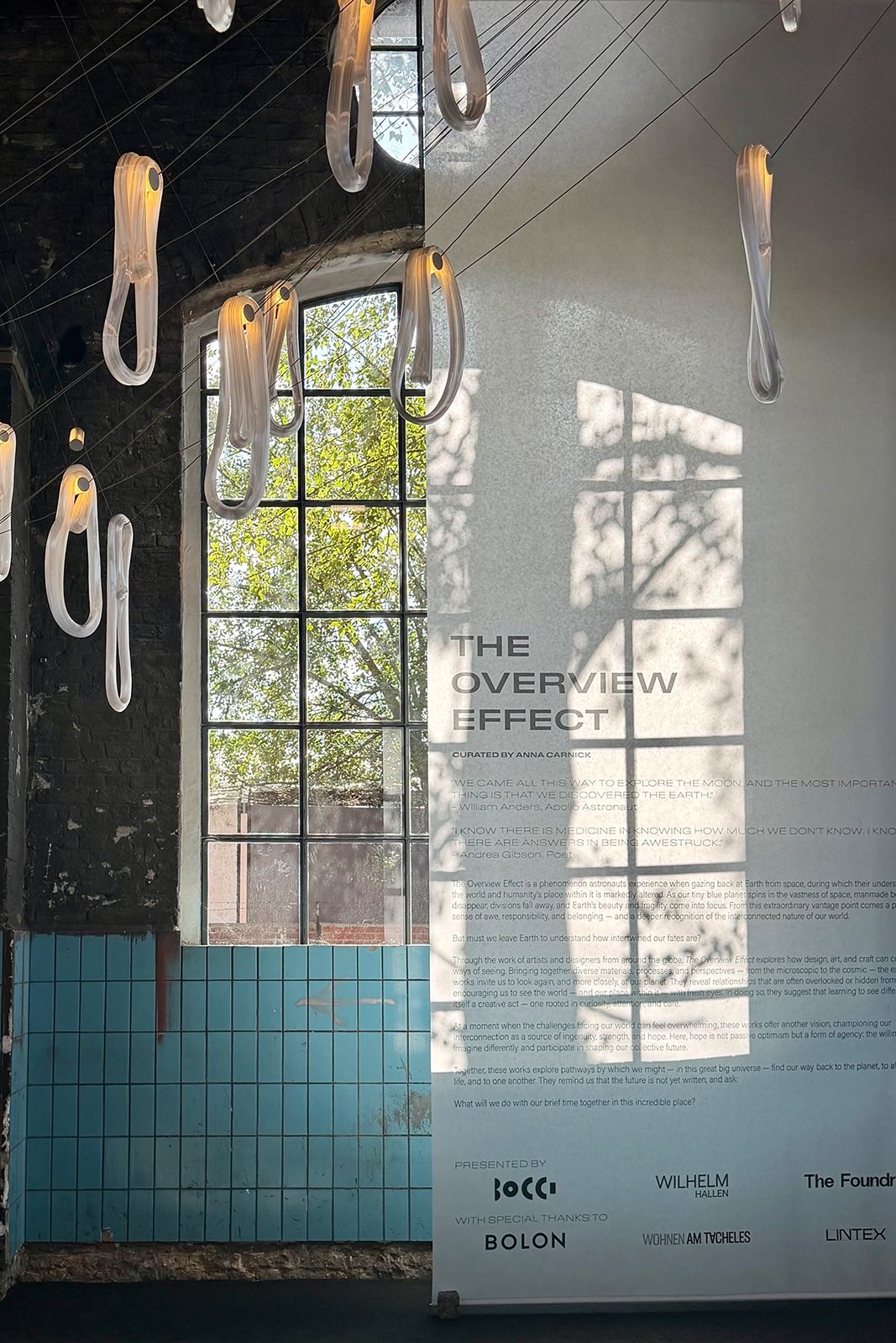 The Overview Effect, kuratiert von Anna Carnick, produziert von Tatjana Sprick, The Foundry by Bocci, Wilhelmhallen Berlin