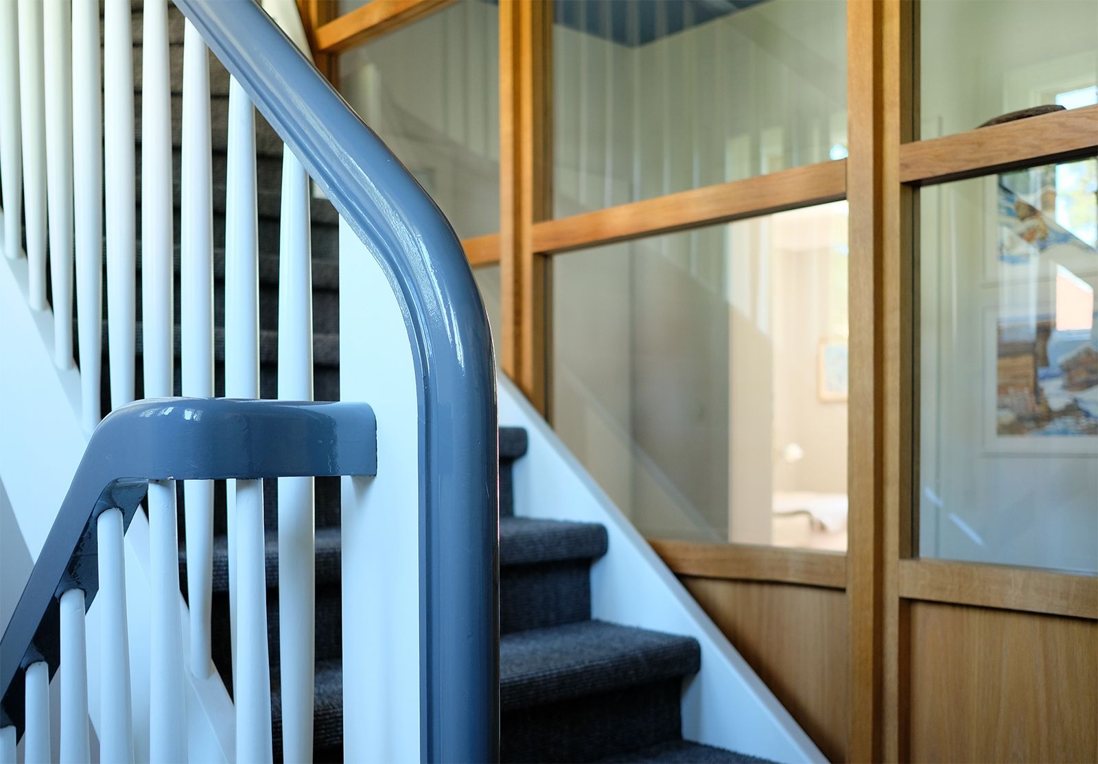Detail: Original Treppe und Geländer aus den 1930er Jahren