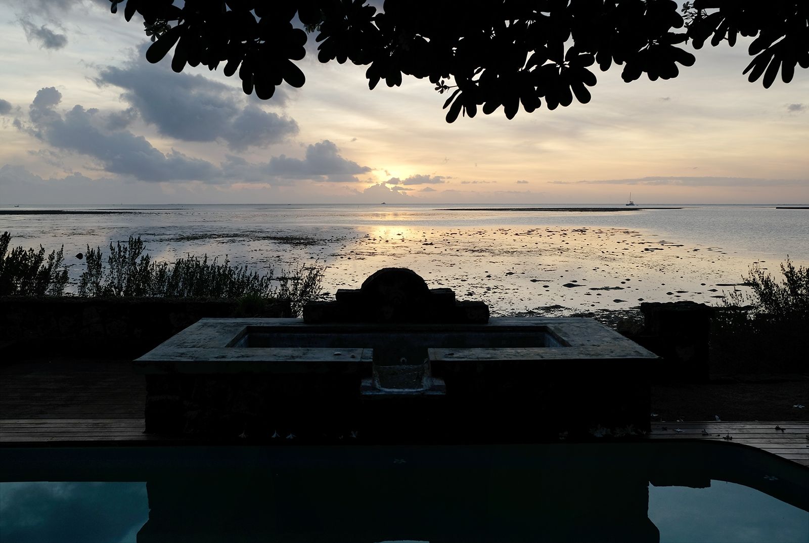 Sonnenuntergangsstimmung auf Ilot Fortier