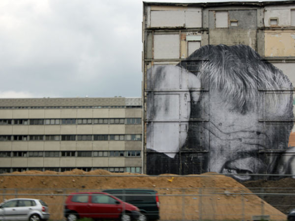 'JR's Artwork near Potsdamer Platz'